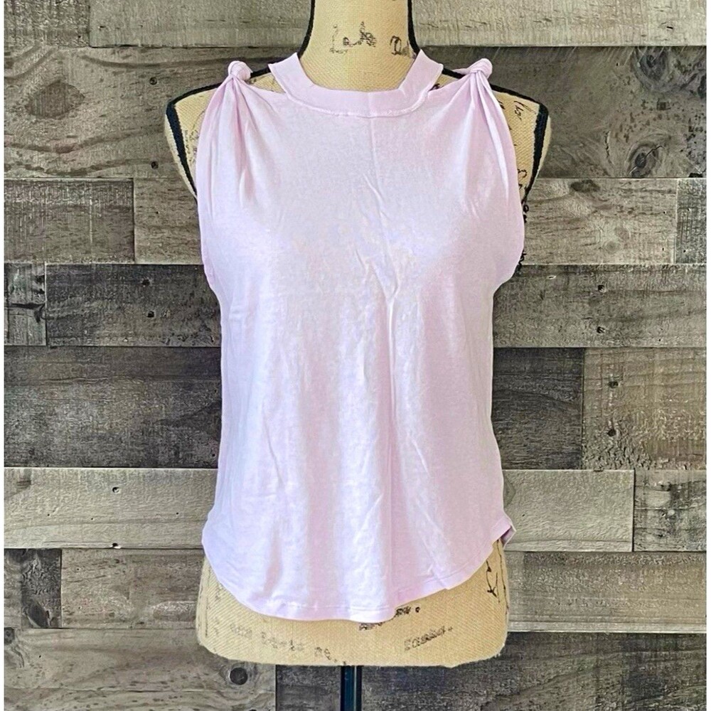 Free People / We The Free Blush Lilac Sleeveless Knot Top Size XS High Neck NWT